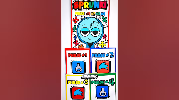 🌈SPRUNKI OC Zip | ASMR Phase 1vs2vs3vs4 Squishy #blindbag #papercraft #sprunki #incredibox