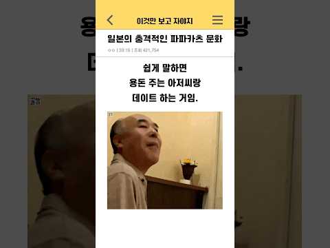 일본의 충격적인 파파카츠 문화