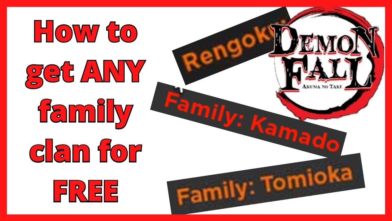 How to get ANY family clan on DEMONFALL for FREE ..   . .. .(Clickbait) 