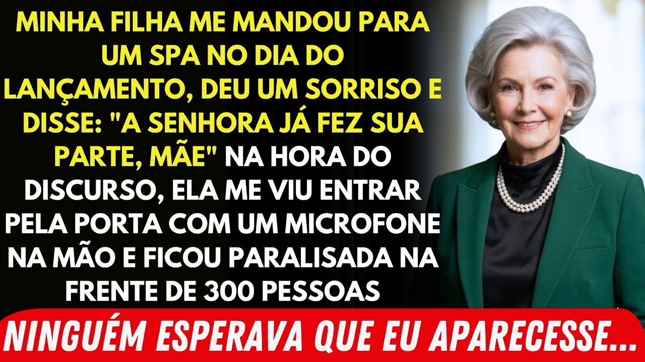 Na noite do lançamento da marca da minha filha, ela mandou-me para um spa em Nova Lima com um bilhete: "Presente meu, mãe. A senhora merece descansar." Fui. Fiquei duas horas a olhar para o teto...