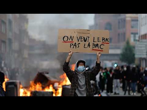 Las protestas estudiantiles se extienden por Francia entre bloqueos y enfrentamientos