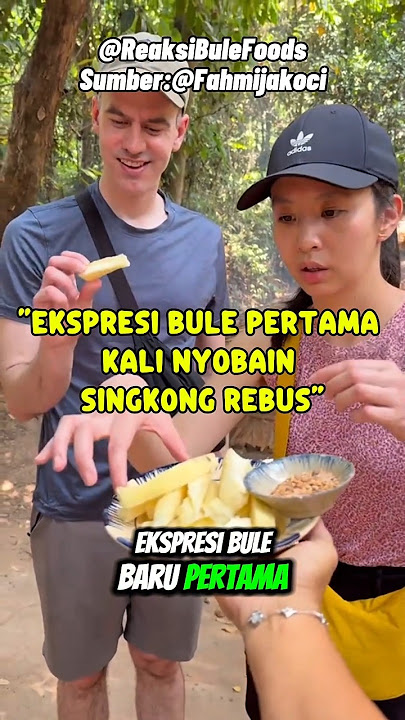 EKSPRESI BULE PERTAMA KALI NYOBAIN SINGKONG REBUS‼️#bule #shorts #viralshorts