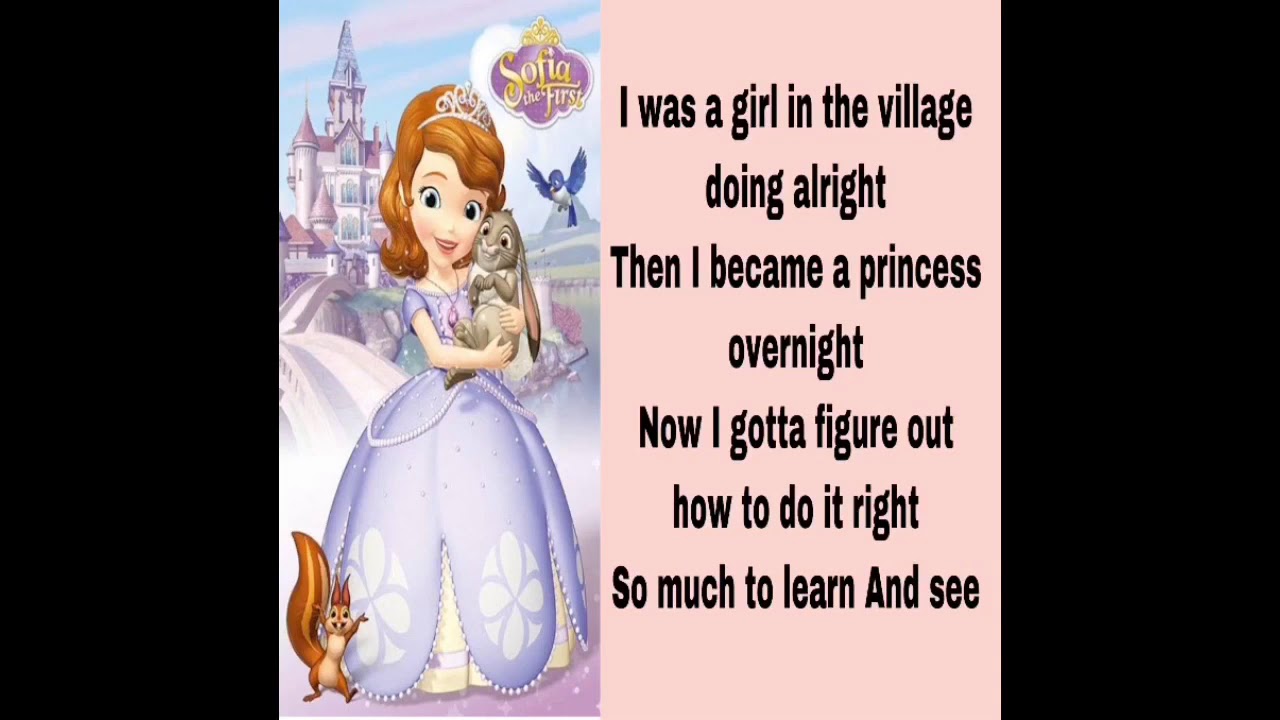 SOFIA THE FIRST THEME SONG LYRICS YouTube