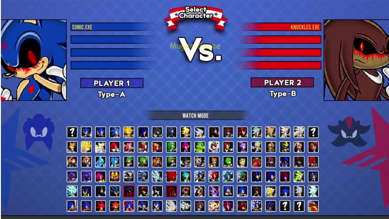 Sonic EXE VS Knuckles EXE I Sonic Battle MUGEN HD - YouTube