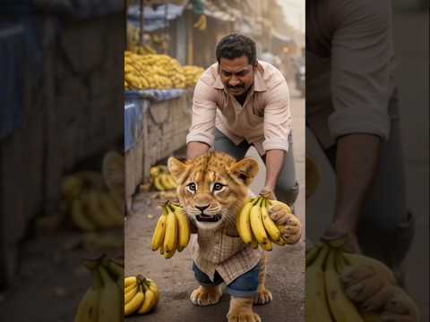 Jab Ek Gareeb Baby Lion Se Uska Khana Chheen Liya... 🦁😢#SadStory #BabyLion #EmotionalVideo #Cruelty