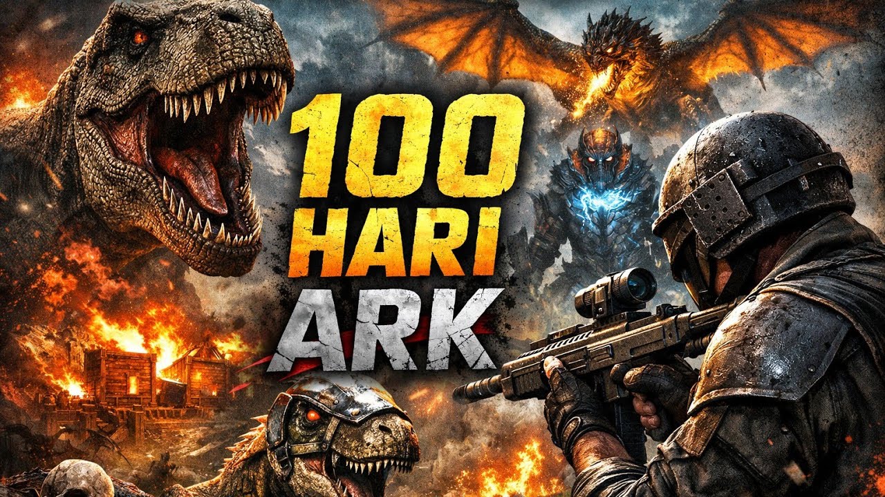 100 Hari Saya SOLO SURVIVE di ARK pakai mod KEREN