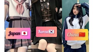 japan vs Korea vs china school uniform