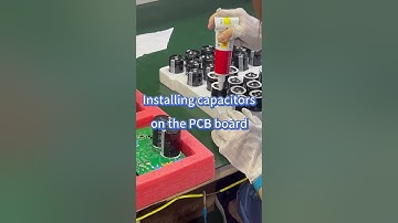 Installing capacitors on the PCB board