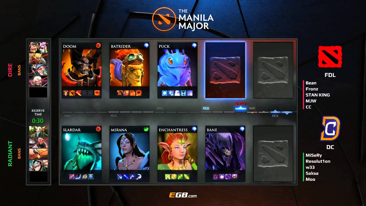 FDL vs DC, Game 1, The Manila Major AM Qual