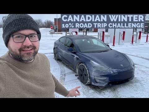 Tesla Model 3 10% Challenge Cold Weather Range Test! Great Road Trip Results!