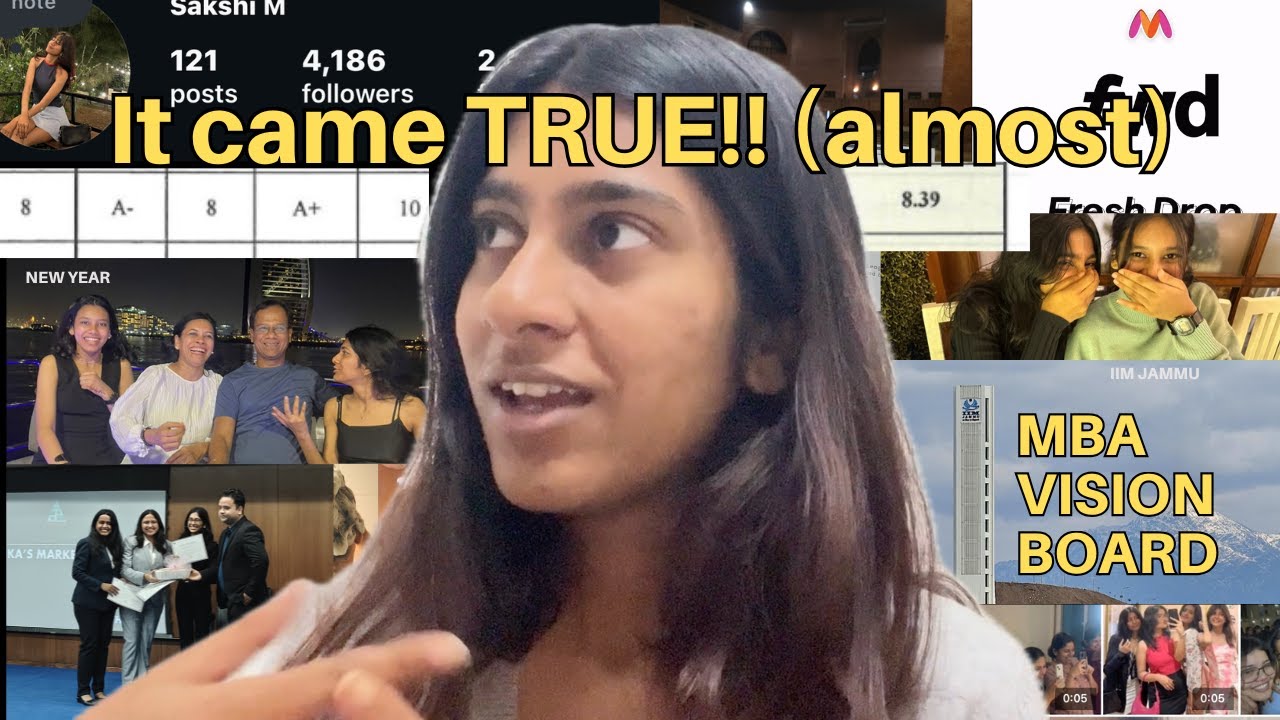 Я проверила свою доску визуализации целей для поступления в MBA, и вот что произошло на самом дел...