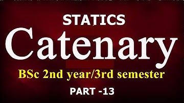 Mass Connected with String or Chain Common Catenary | Statics BSc 1st year|  | केटीनरी