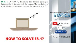 F8-1 hibbeler statics chapter 8 | hibbeler statics | hibbeler