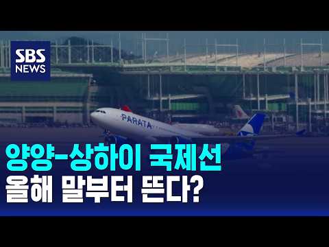 양양-상하이 국제선, 올해 말부터 뜬다?..'순풍' 기대 / SBS 12시뉴스