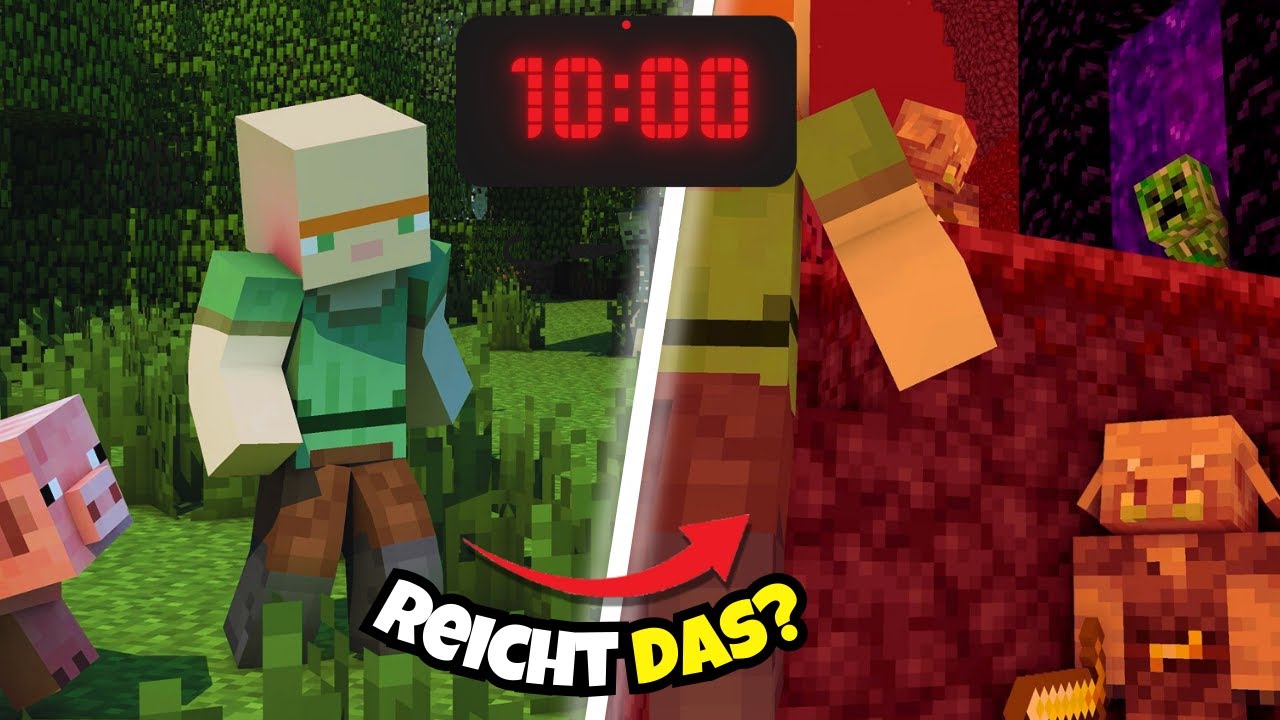 Was schafft man in 10 MINUTEN in Minecraft?