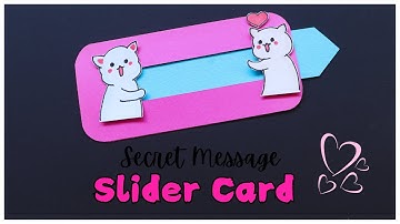 Slider Card Tutorial | Secret Message Pull Tab Card
