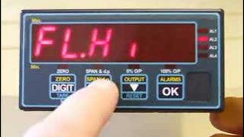 Alarm setting on INT2 panel meters