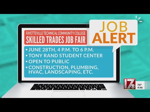 Job Alert: Skilled trades job fair coming to Fayetteville Technical Community College