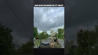 How does the interceptor drone see its Target