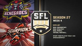 SFL Season 27, Week 4 - Oklahoma City @ Arizona
