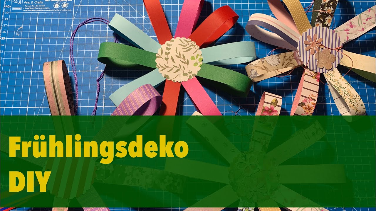 🌺schnell & einfach - Frühlingsdekoration basteln aus Papierresten 🌸