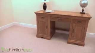French Chateau Rustic Solid Oak Computer Desk