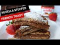 Delicious Nutella Stuffed French Toast Cooked In A Cast Iron Skillet