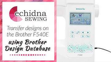 Transfer designs using Brother Design Database to your Brother F540E | Echidna Sewing