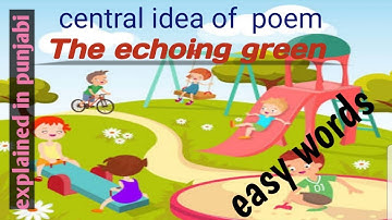#pseb #english poem The echoing green ll class 12