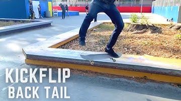 How To Kickflip Backside Tailslide (kickflip BS Tail)