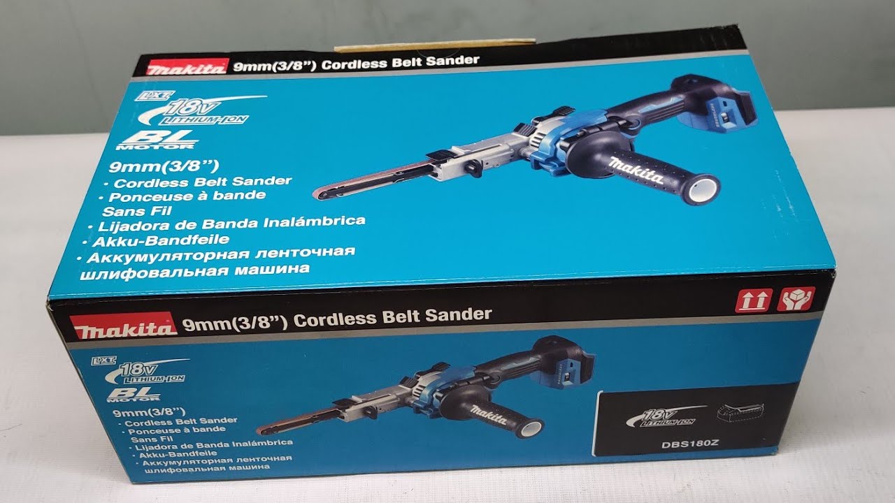 Unboxing Makita DBS180Z Belt Sander 18V 9x533mm Brushless Motor