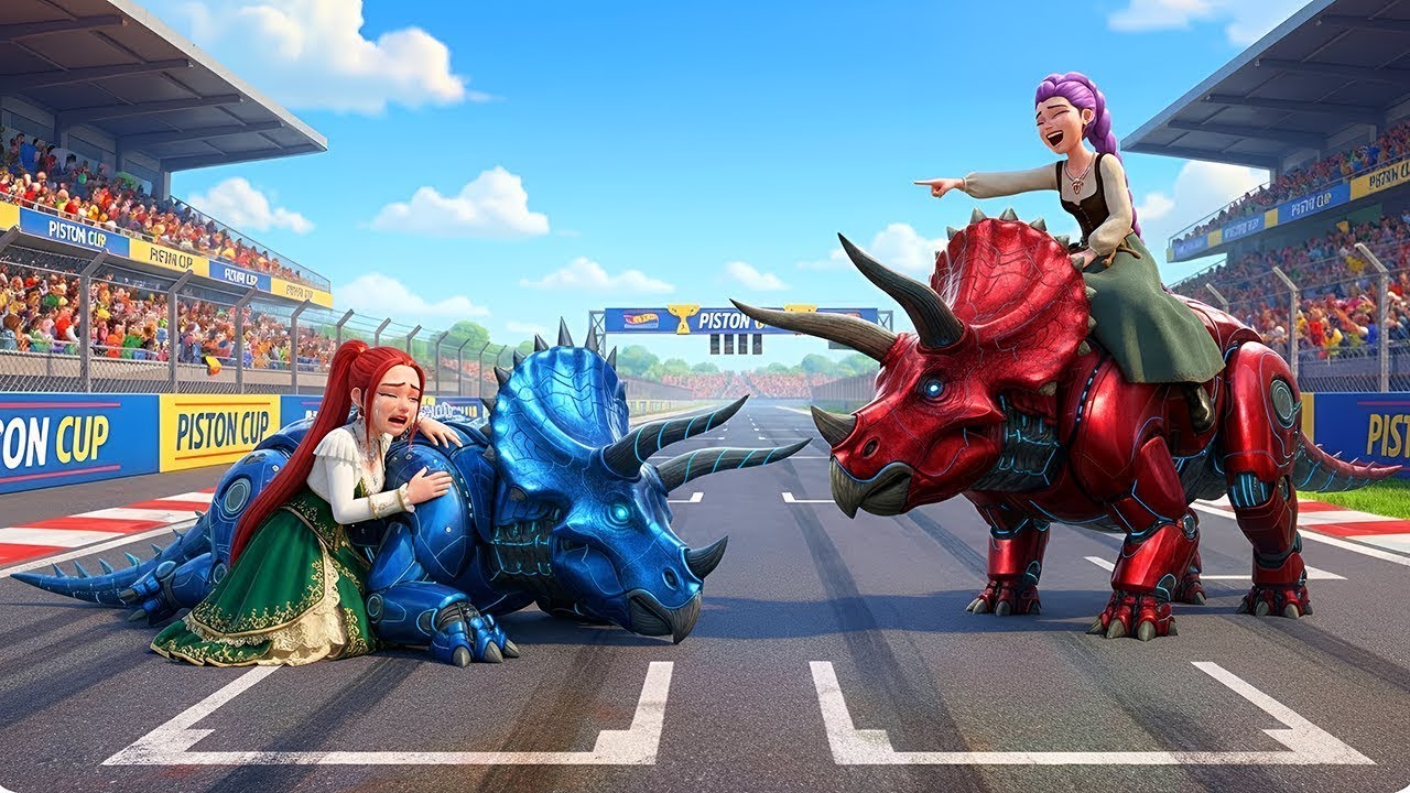 RUMI Gets Triceratops Racing Championship 🦖🔥 | KPOP Demon Hunters Dino Speed Battle