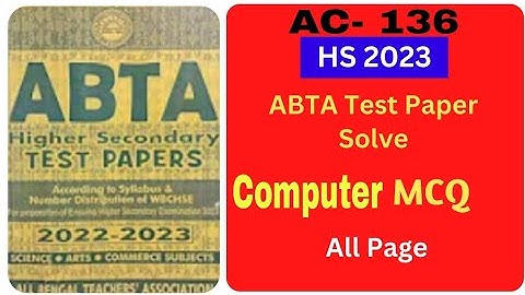 HS 2023 ABTA Computer application MCQ Answer