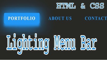Lighting Menubar!! Amazing LIghting Menu Bar create Video