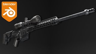 Barrett MRAD Sniper Modeling || Blender