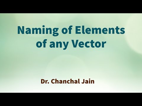 Naming the Elements of a Vector