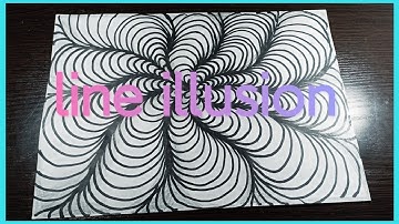 How to Draw Curved Line Illusions - Spiral Sketch Pattern 10