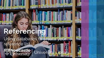 Using databases to create your referencing list