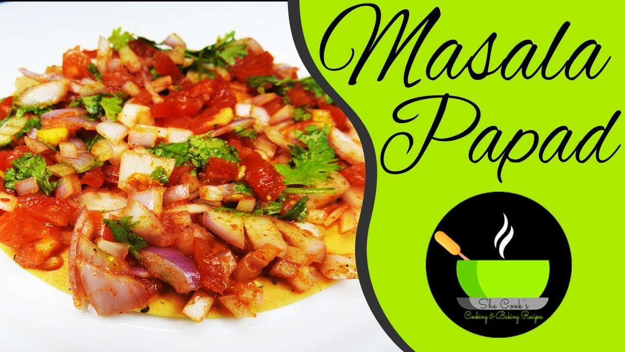 Masala Papad Recipe | Masala Papadum Recipe | Papad Salad | Starters & Snacks Recipes | She Cooks