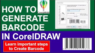 HOW TO GENERATE BARCODE IN CORELDRAW | CORELDRAW TUTORIAL | COREL DRAW BARCODE