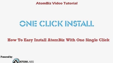 Wordpress Tutorial - One Click Install ATOMBIZ Theme
