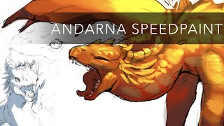 Andarna - Fourth Wing Dragon Speedpaint (Procreate)