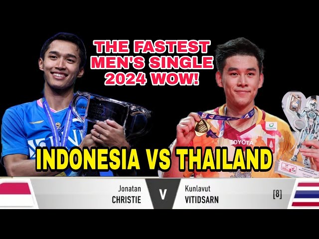 MATCH 2024 | Jonathan Christie vs Kunlavut Vitidsarn the World Champion | The Fastest Player class=