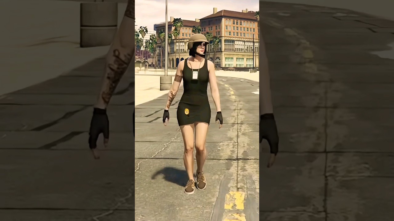 💕 GTA 5 ONLINE - TRAJE FEMININO COM CAPACETE COLORIDO E CRACHÁ IAA COM DISTINTIVO DA POLÍCIA!