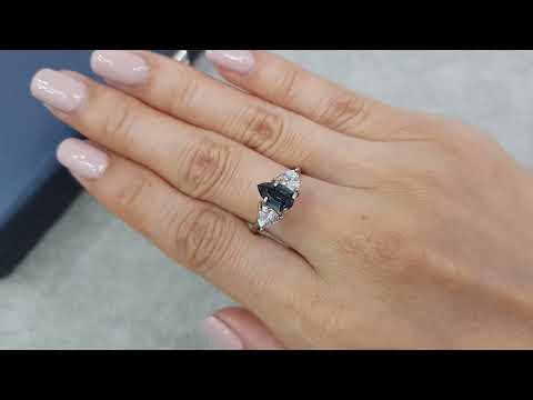 Unheated teal pear cut sapphire 1.26 ct, Madagascar Video  № 1