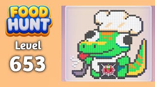 Food Hunt Pixel puzzle level 653 walkthrough solution gameplay 