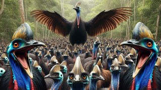 Amazing Cassowary Large Birds of The World - rare protected bird, Bird in Nature