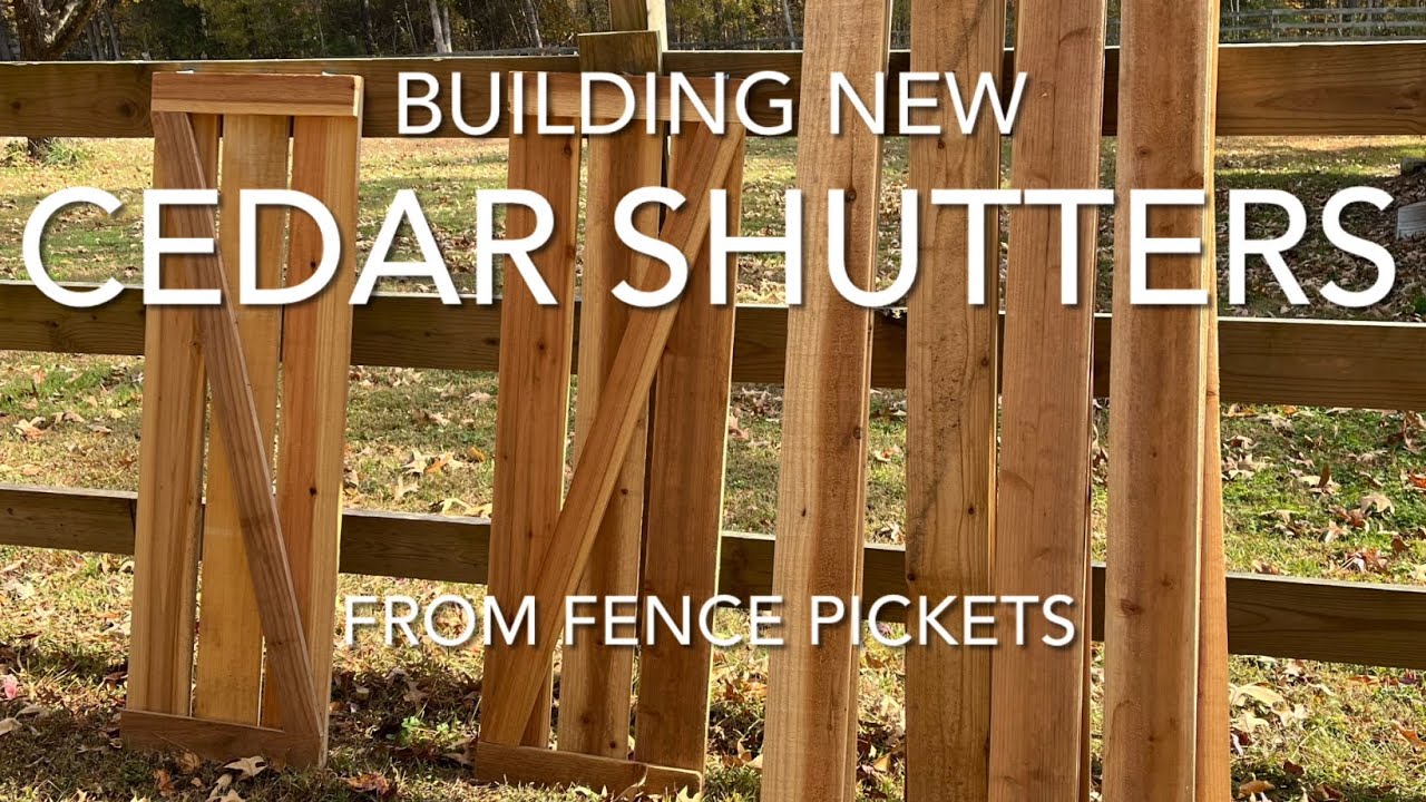Building New Cedar Shutters From Fence Pickets. 