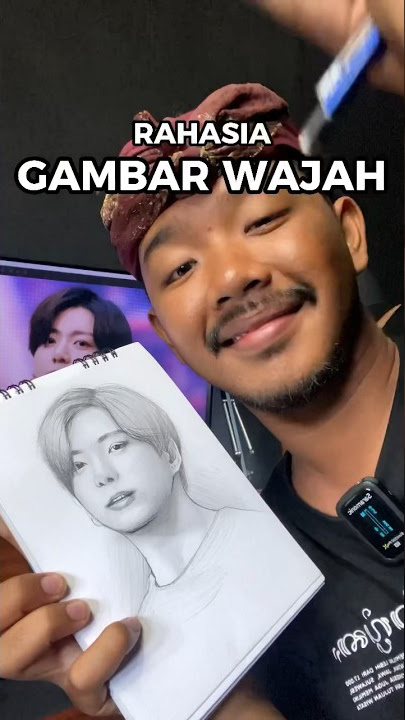 WOW SIMPLE BANGET😭RAHASIA BUAT GAMBAR WAJAH‼️#design #art #serunyabelajar #seni #viral #sketsa