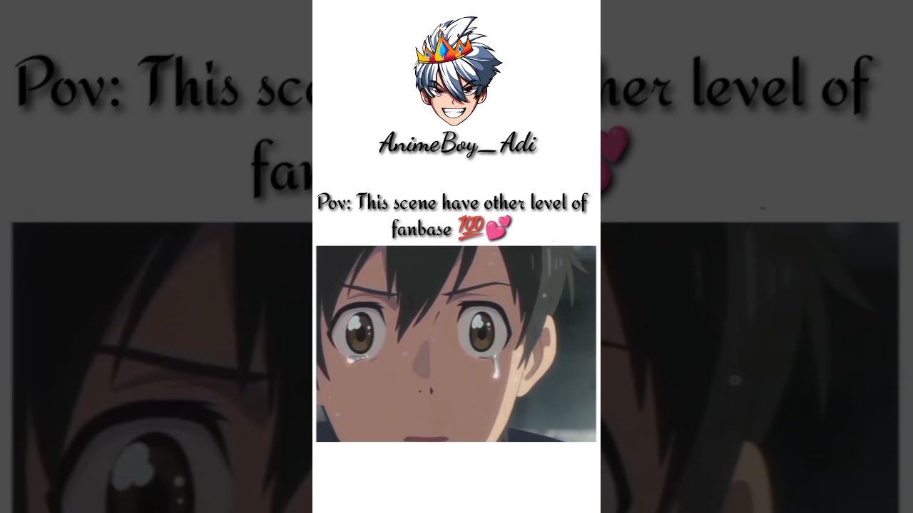Pov: This scene have other level of fanbase 💯💕#anime #love